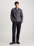 Μαύρο Βαμβακερό Overshirt  Άνδρας