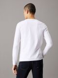White Slim Stretch Long Sleeve T-shirt  Men