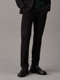 Black Slim Sateen Chino Trousers  Men