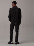 Black Slim Sateen Chino Trousers  Men