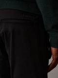 Black Slim Sateen Chino Trousers  Men
