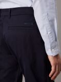 Blue Slim Sateen Chino Trousers  Men
