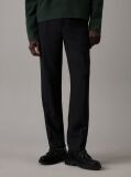 Black Tapered Pleated Knit Trousers  Men