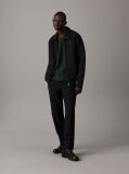 Black Tapered Pleated Knit Trousers  Men