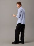 Blue Poplin Stretch Striped Shirt  Men