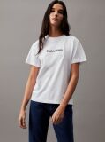 White Organic Cotton Logo T-shirt  Women