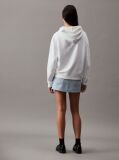 White Cotton Terry Logo Hoodie  Women