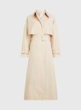 Beige Technical Cotton Trench Coat  Women