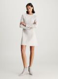 Beige Crepe Long Sleeve Mini Dress  Women