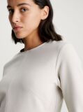 Beige Crepe Long Sleeve Mini Dress  Women