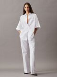 White Oversized Poplin Shirt  Women