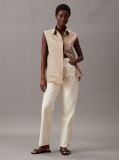 Brown Cotton Archive Sleeveless Shirt  Women