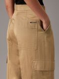 Brown Cotton Linen Cargo Pants  Women