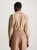 Beige Relaxed Cotton Shirt  Women