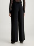 Black Structure Twill Wide Leg Pants  Women