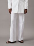 White Relaxed Bootcut Trousers  Women