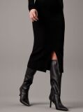 Black Slim Wool Bodycon Dress  Women