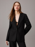 Black Slim Stretch Wool Blazer  Women