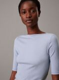 Blue Skinny Modal Scoop Back Top  Women