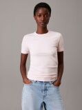 Ροζ Ριμπ T-Shirt Σε Slim Γραμμή Από Modal  Γυναίκα