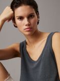 Grey Slim Linen Jersey Tank Top  Women