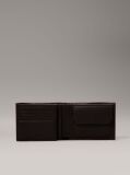 Brown Leather RFID Trifold Wallet  Men