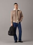 Black Round Backpack  Men