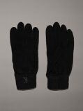 Black Wool Blend Gloves  Men