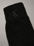Black Wool Blend Gloves  Men