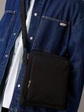 Black Large Reporter Bag  Men