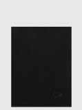 Black CK Embroidered Wool Mix Scarf  Women