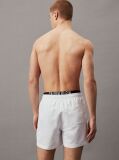 White Double Waistband Swim Shorts - Intense Power  Men