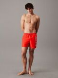 Red Medium Drawstring Swim Shorts - Intense Power  Men