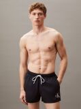 Blue Short Drawstring Swim Shorts - CK Monogram  Men