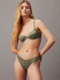 Green Brazilian Bikini Bottoms - CK Monogram  Women