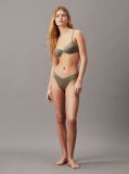 Green Brazilian Bikini Bottoms - CK Monogram  Women