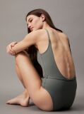 Πράσινο Ολόσωμο Μαγιό Με Χαμηλή Πλάτη - CK Micro Belt  Γυναίκα