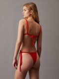 Κόκκινο Μπικίνι Σλιπ Με Δέσιμο Στο Πλάι - CK Monogram Rib  Γυναίκα