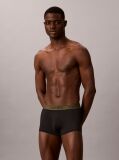 Black 3 Pack Low Rise Trunks - Microfibre Stretch  Men