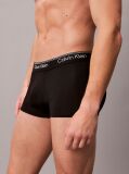 Black 3 Pack Low Rise Trunks - Microfibre Stretch  Men
