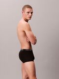 Black 3 Pack Low Rise Trunks - Microfibre Stretch  Men