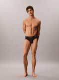 Black 3 Pack Hip Briefs - Icon Cotton Stretch  Men