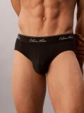 Black 3 Pack Hip Briefs - Icon Cotton Stretch  Men