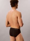 Black 3 Pack Hip Briefs - Icon Cotton Stretch  Men