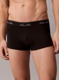 Black 3 Pack Low Rise Trunks - Icon Cotton Stretch  Men