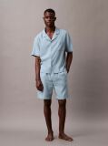 Blue Linen Blend Pyjama Top  Men