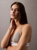 Grey Triangle Bra - Cotton Modal Rib  Women