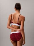 Red Lightly Lined Triangle Bralette - Icon Cotton Modal  Women