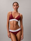 Red Lightly Lined Triangle Bralette - Icon Cotton Modal  Women