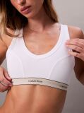 White Lightly Lined Triangle Bralette - Heritage Cotton Stretch  Women